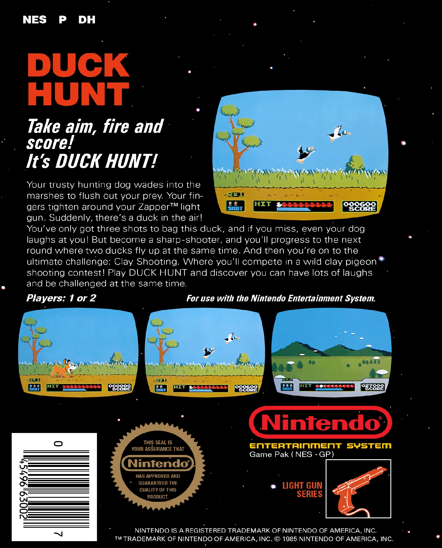 Duck Hunt Box Art - Back