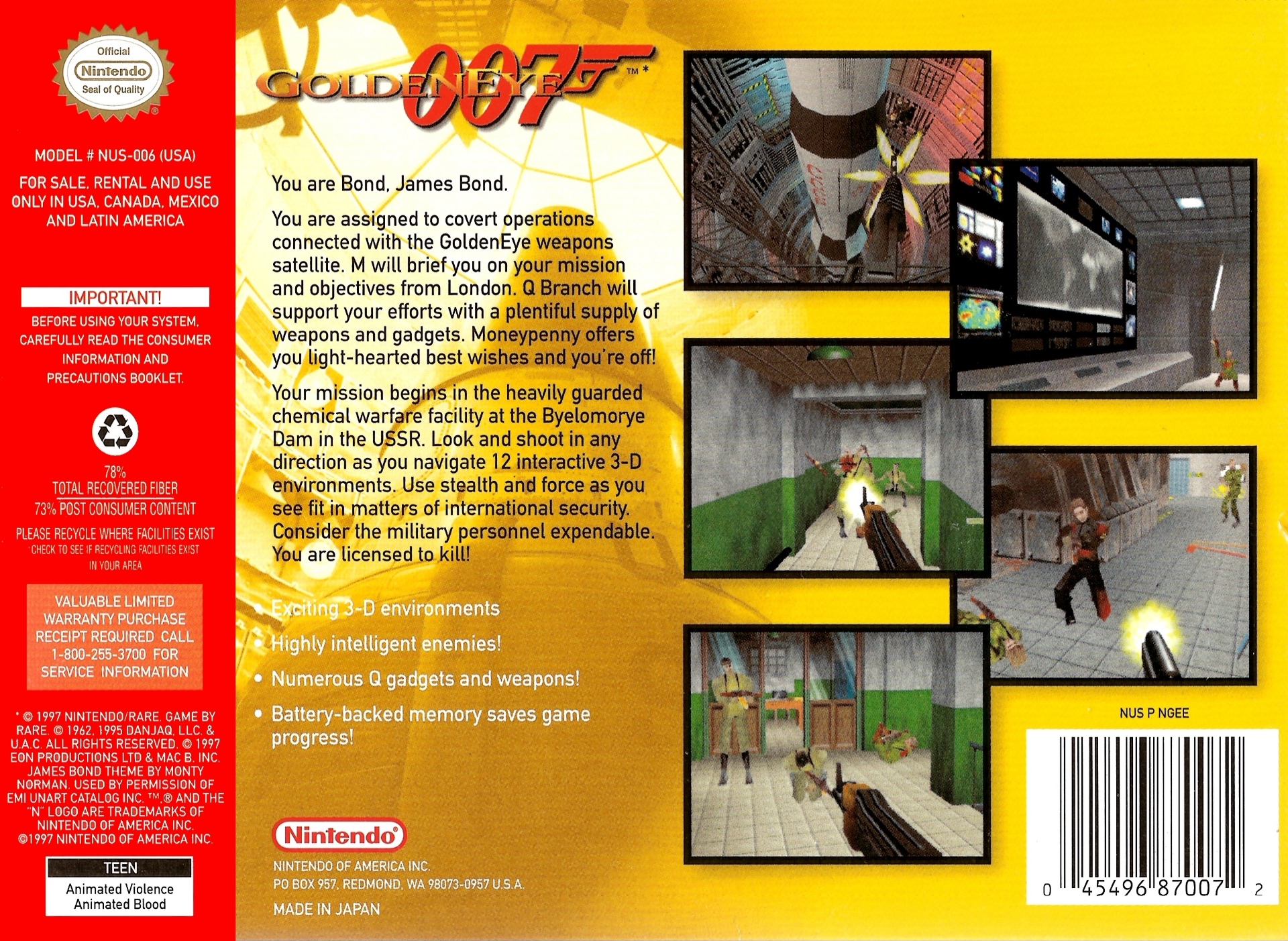 GoldenEye 007 N64 Box Art_Back