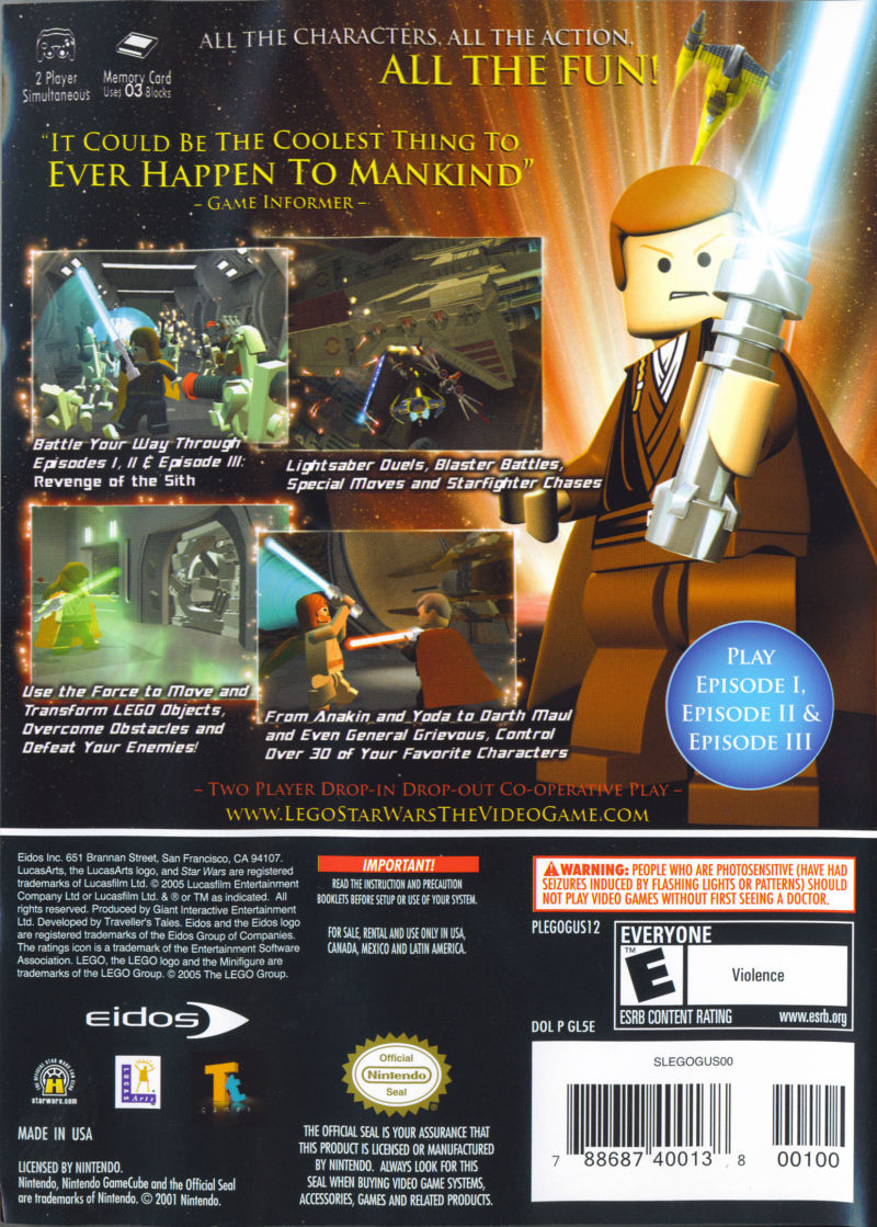 Lego Star Wars Box Art - Back