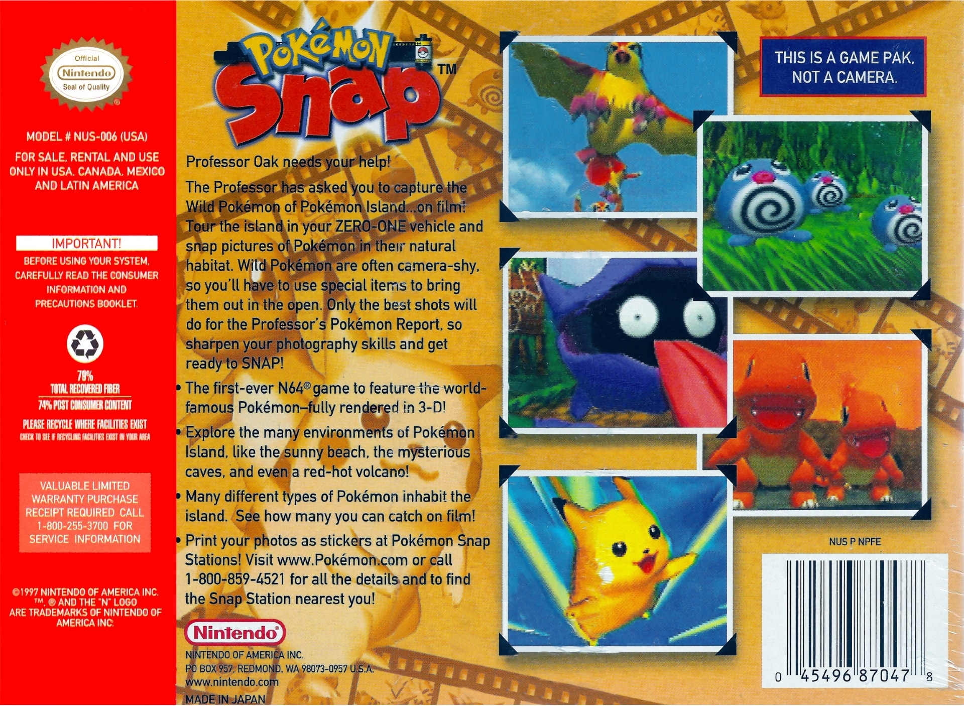 Pokémon Snap Box Art_Back
