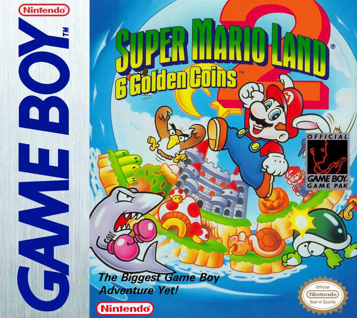Super Mario Land 2 Box Art - Front