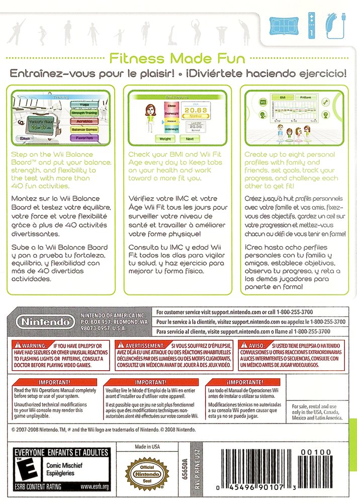 Wii Fit Box Art - Back